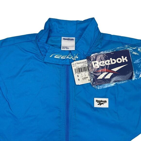 NWT Reebok Classic Men US S Zip Track Jacket Blue/Black/White | $80 - Picture 12 of 16